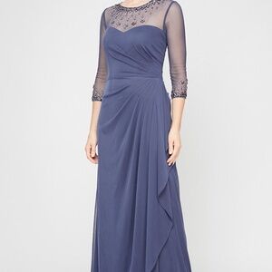 alexevenings.com Petite Joanna Sweetheart Neckline Gown Size 10PVIOLET / 10P